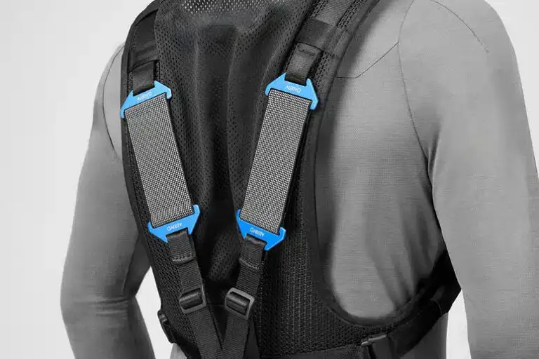 Auxivo LiftSuit 2 passive textile back exoskeleton for lifting and forward-leaning industrial tasks